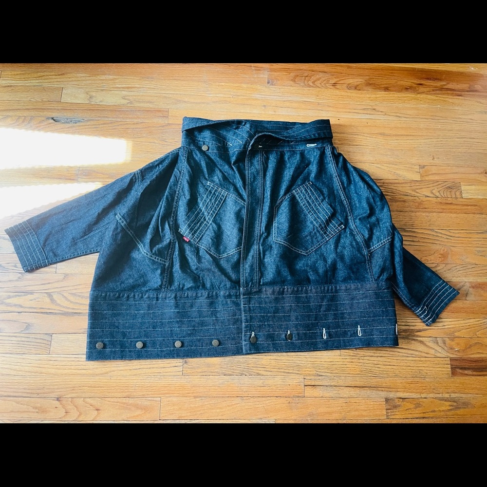 Levi's Unisex Adult Blue Denim Upside Downable Trucker Jacket Size Small